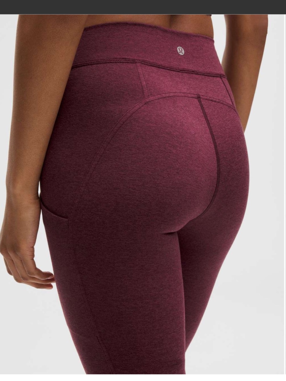 Size 6 Lululemon Soft Sueded High Rise Tight 25”, Garnet